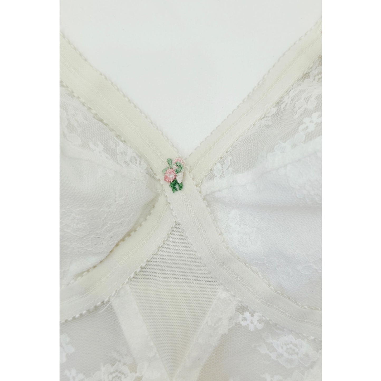 VINTAGE *NEW* 1960's Splendor Form Women's White Lace Bustier Top 34B Lot of 3