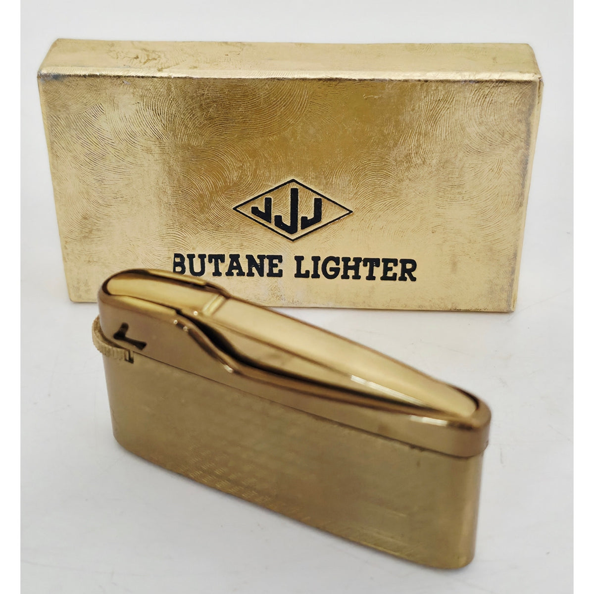 VINTAGE *NEW* 1950's JJJ Citation Gold Textured Butane Lighter Japan