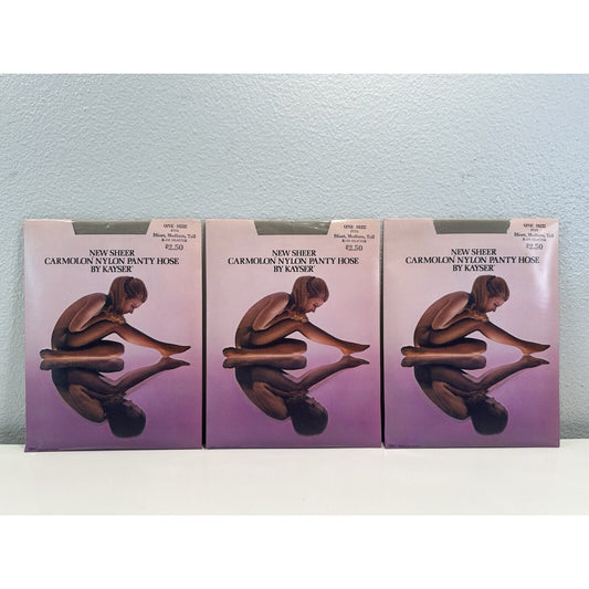 VINTAGE *NEW* 1950's Kayser Hosiery/Pantyhose Sheer-Glacier X 3 One Size