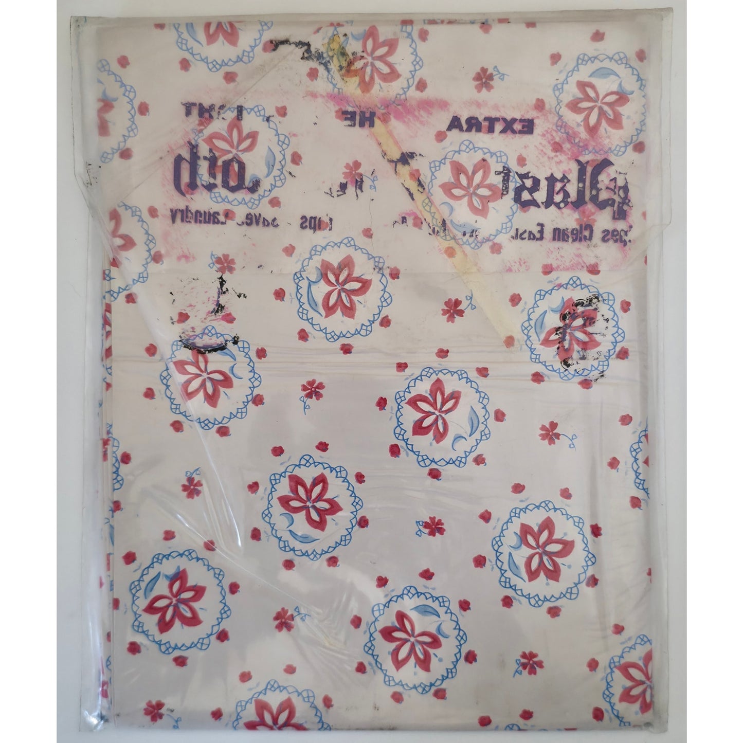 VINTAGE *NEW* 1960's Heavyweight Plastic 52" X 52" Tablecloth USA