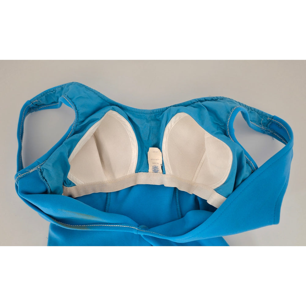 VINTAGE *NEW* 1960's ILGWU Light Blue 100% Jersey One Piece Swimsuit Size 44