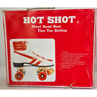 VINTAGE *NEW* 1970's Hot Shot Vinyl Women's Size 8 Demi-Boot Roller Skates
