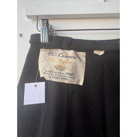 VINTAGE *NEW* 1960's Black Pencil Cashmere/Nylon Italian Belted Skirt