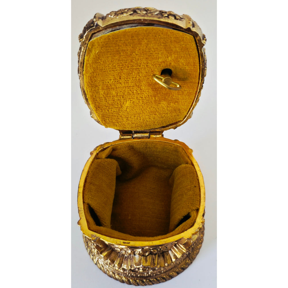 VINTAGE *NEW* 1970's Heavy Brass Musical Jewelry Box -RARE