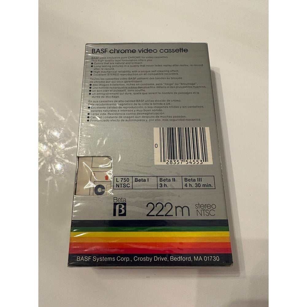 VINTAGE *NEW* 1980's BASF L750 Chrome Beta Video Tape Betamax Stereo 222m