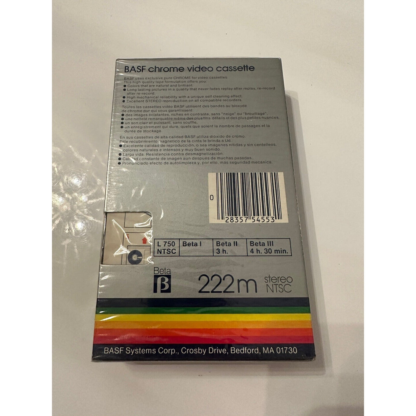 VINTAGE *NEW* 1980's BASF L750 Chrome Beta Video Tape Betamax Stereo 222m
