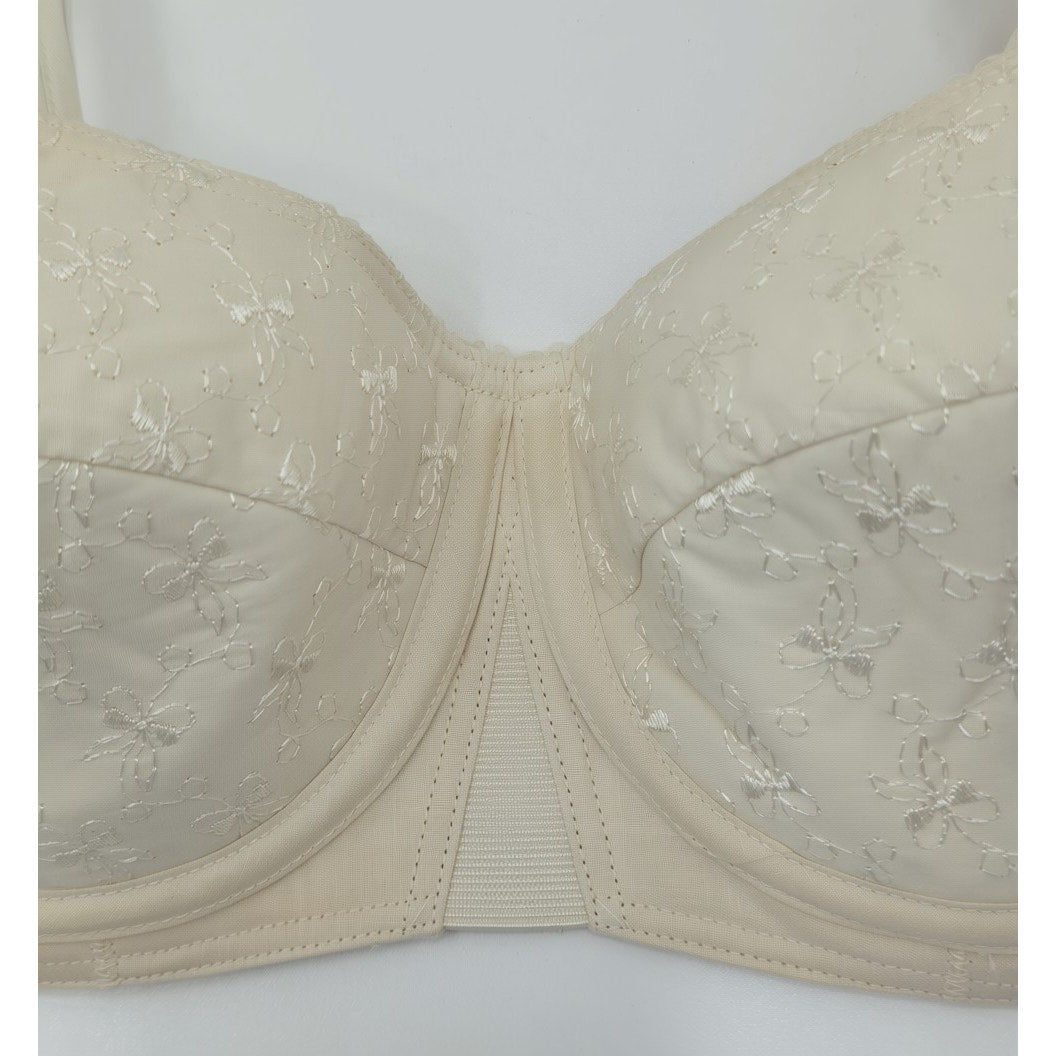 VINTAGE *NEW* 1960's Super Form Women's Novelty Cream w/Flowers Padded Bra 40B