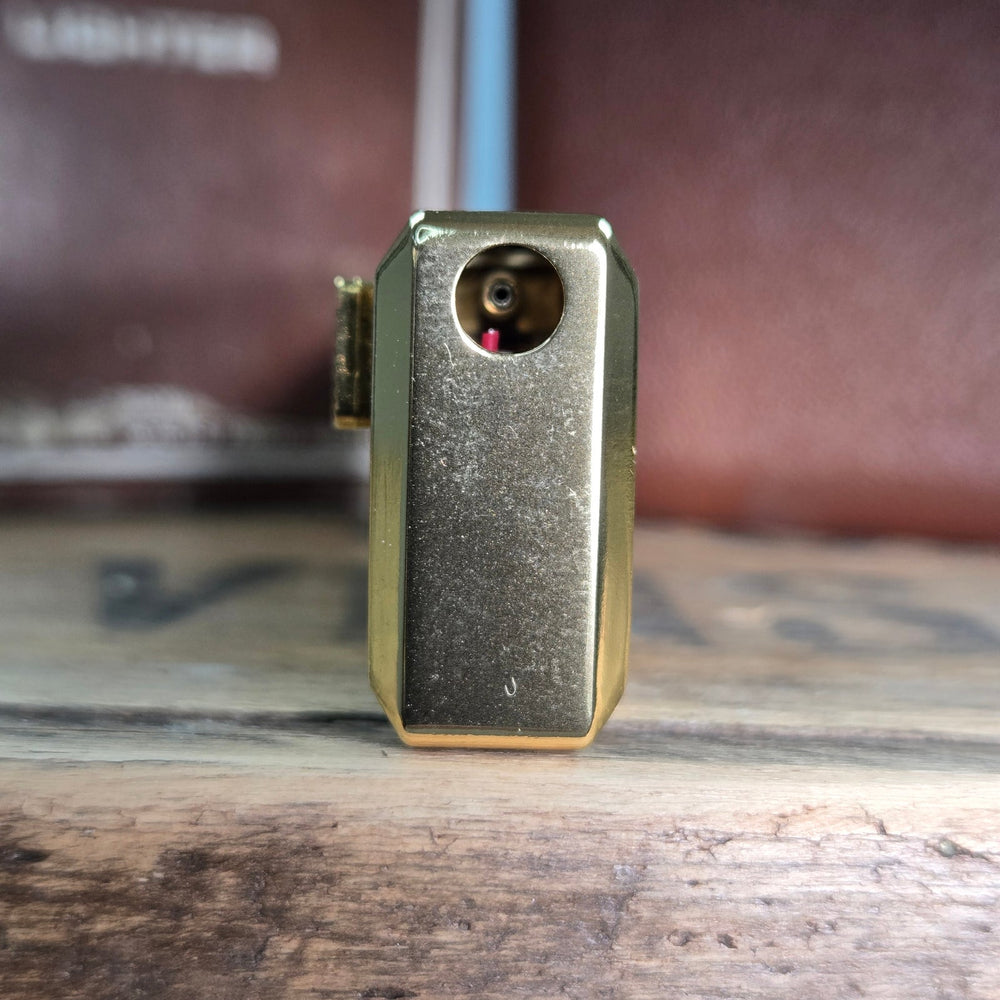 VINTAGE *NEW* 1960's Gold w Jewel Penguin Freid Butane Lighter