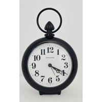 VINTAGE *NEW* 1970's Dynasty 7" Keywound Metal Alarm Clock - Black