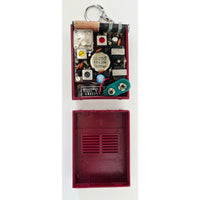 VINTAGE *NEW* 1960's Nuvox NV-80 Red & Silver AM Pocket Radio with Keychain