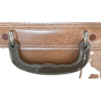 VINTAGE *NEW* 1970's Brown Vinyl Briefcase w/Key Lock Portfolio Bag