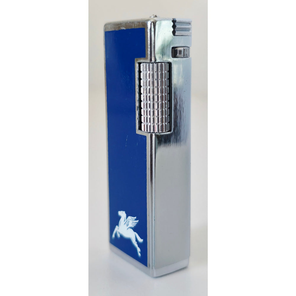 VINTAGE *NEW* 1960's Blue and Silver Butane Lighter Mustang with Wings by Supreme