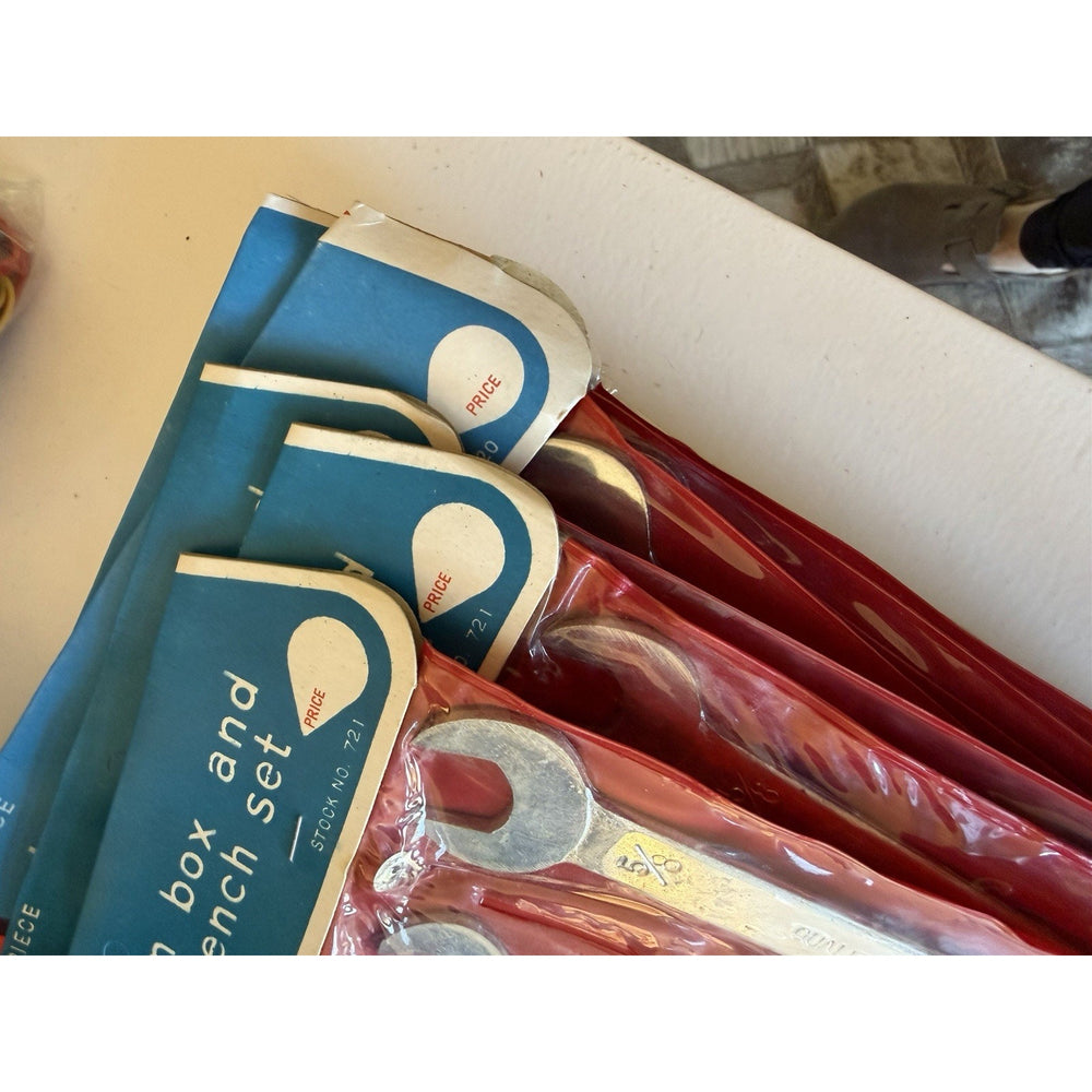 VINTAGE *NEW* 1960's Premier 5-piece Double Open Thin Wrench Set