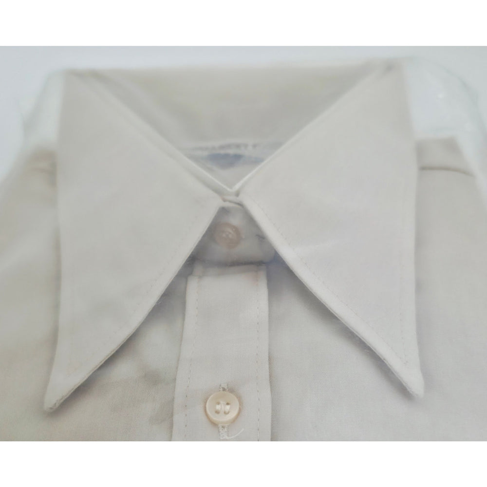 VINTAGE *NEW* 1960's Women's Mini Fashion Shirt Beige Cotton Blend Size 36