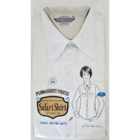 VINTAGE *NEW* 1970's Women's White Safari Shirt Poly/Cotton Blend Size 34