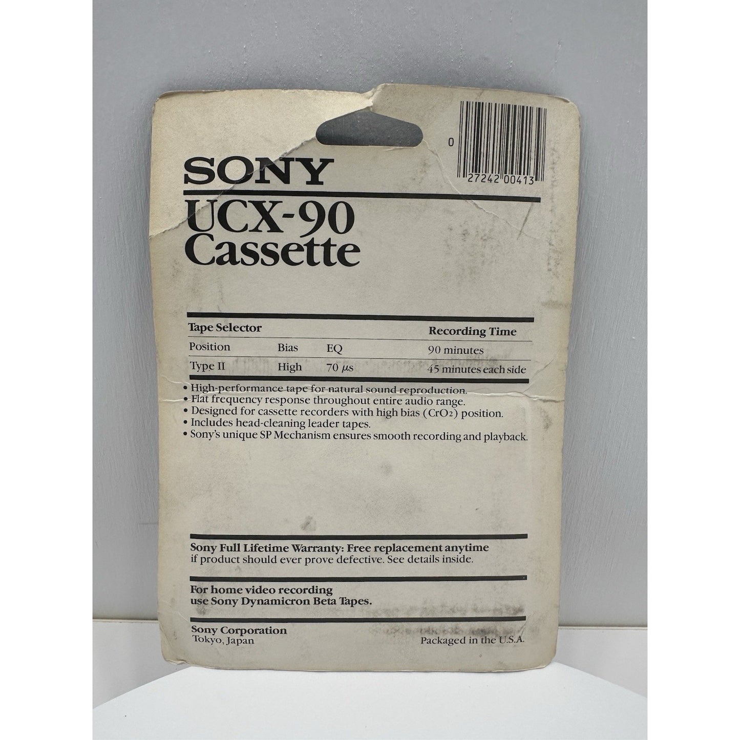 VINTAGE *NEW* 1980's Sony UCX 90 Type II Blank Cassette Tape Sealed
