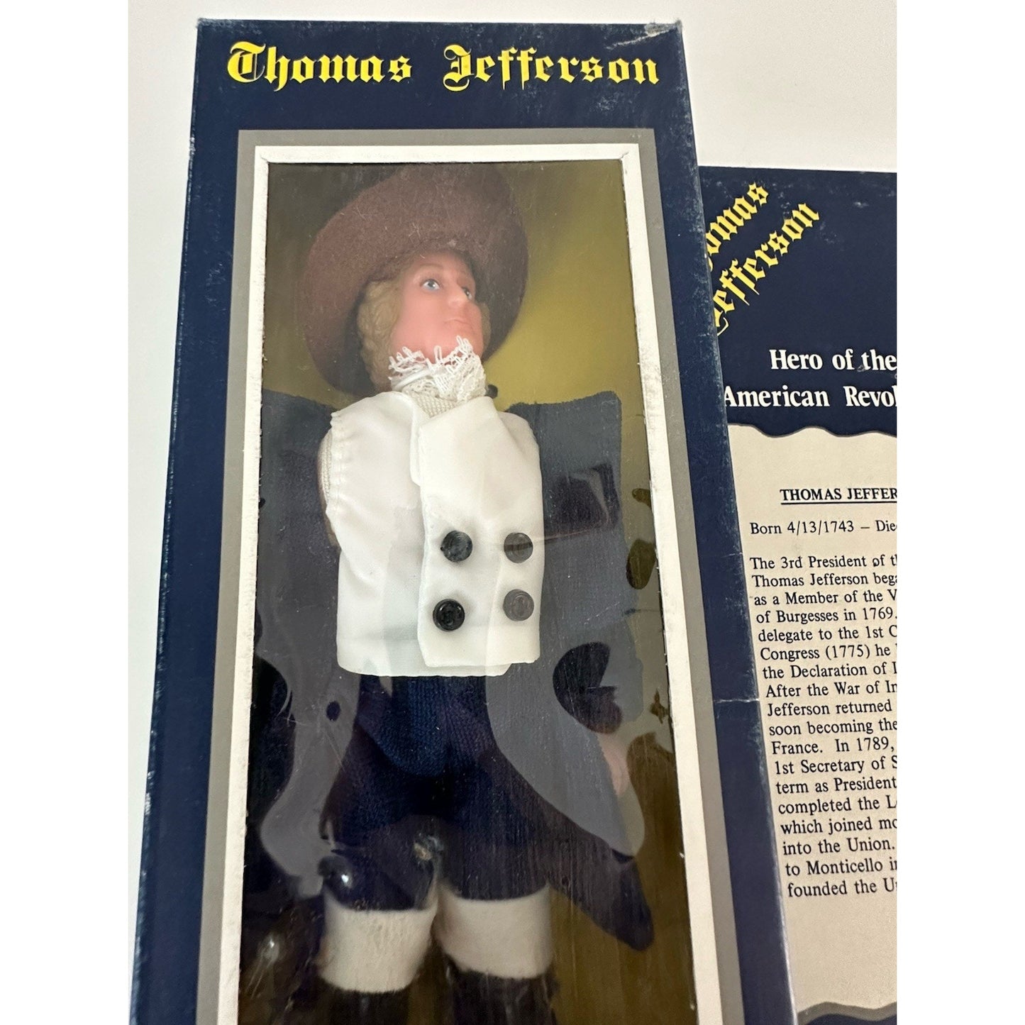 VINTAGE *NEW* 1970's Thomas Jefferson Hero of the American Revolution Doll Figure