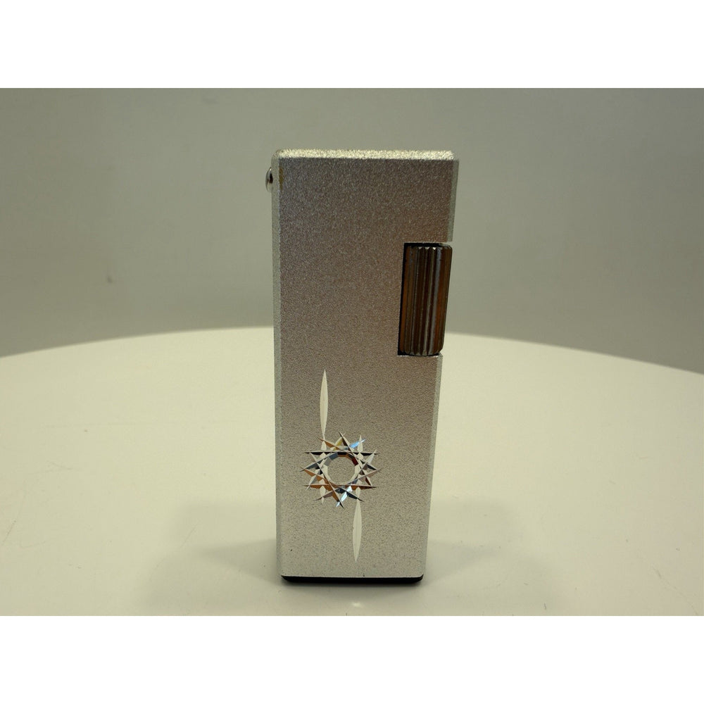 VINTAGE *NEW* 1950's Capri w/Design Silver/Silver Butane Japanese Lighter
