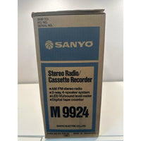VINTAGE *NEW* 1980's Sanyo Boombox M9924 am/fm Cassette Boombox Ghettoblaster