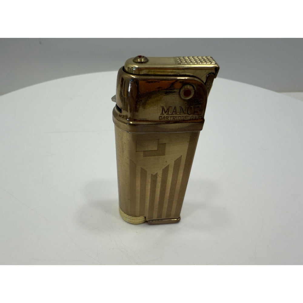 VINTAGE *NEW* 1950's Manor Gold Textured Butane Lighter