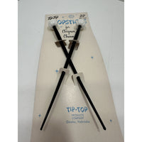 VINTAGE *NEW* 1970's Tip Top Hair Chignon Charm ChopSticks Black/White
