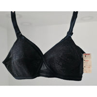 VINTAGE *NEW* 1960's Carnival Women's Black Lace Bullet Bra Size 36 B