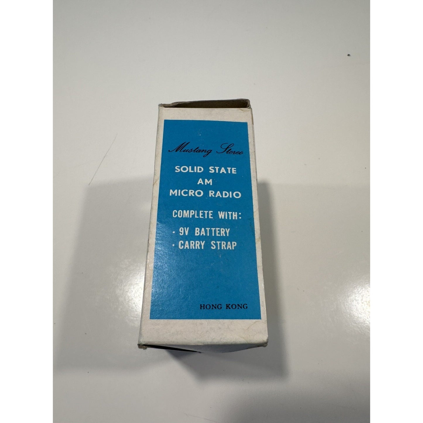 VINTAGE *NEW* 1970's MUSTANG AM Micro Solid State Transistor Radio-Yellow