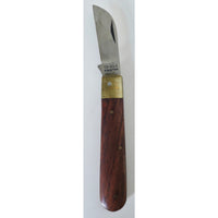 VINTAGE *NEW* 1960's Stainless Steel with Wooden Handle Pocket Knife Pakistan