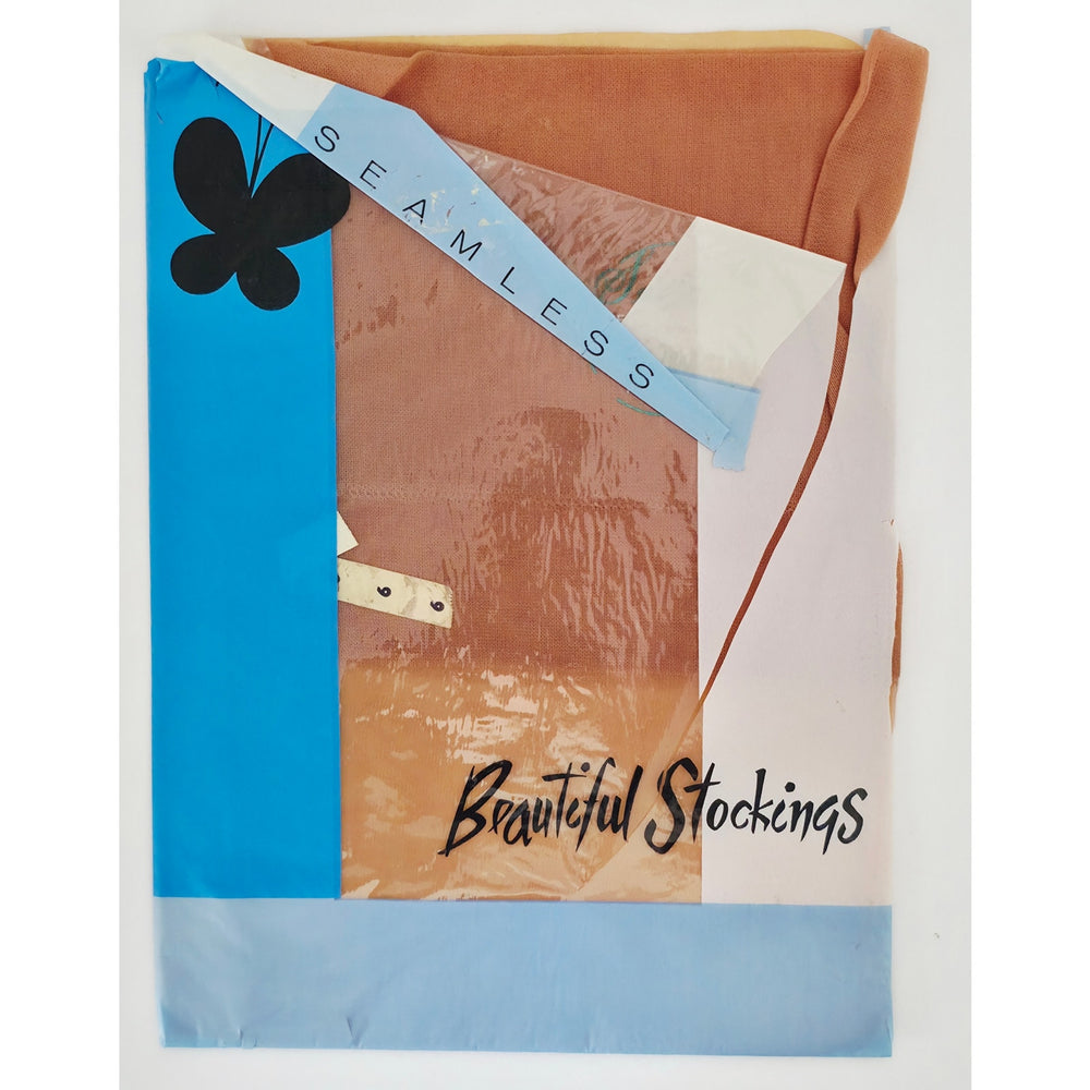 VINTAGE *NEW* 1960's Beautiful Stockings Seamless Pantyhose Nude Size 9