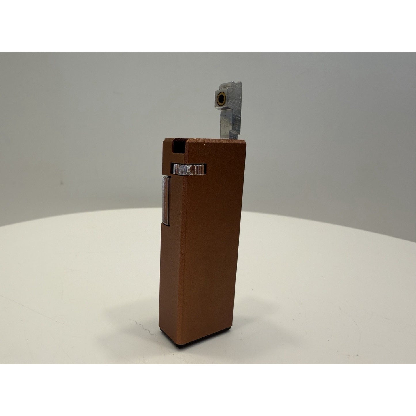 VINTAGE *NEW* 1950's Capri w/Design Brown/Silver Butane Japanese Lighter