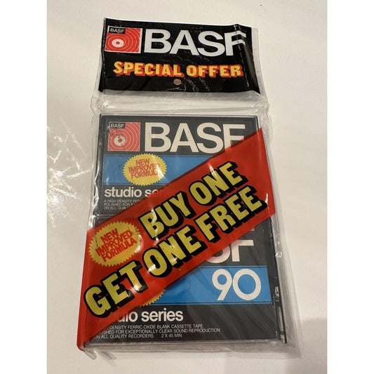 VINTAGE *NEW* 1978 BASF Studio Series Cassette Tapes 90 Min Sealed