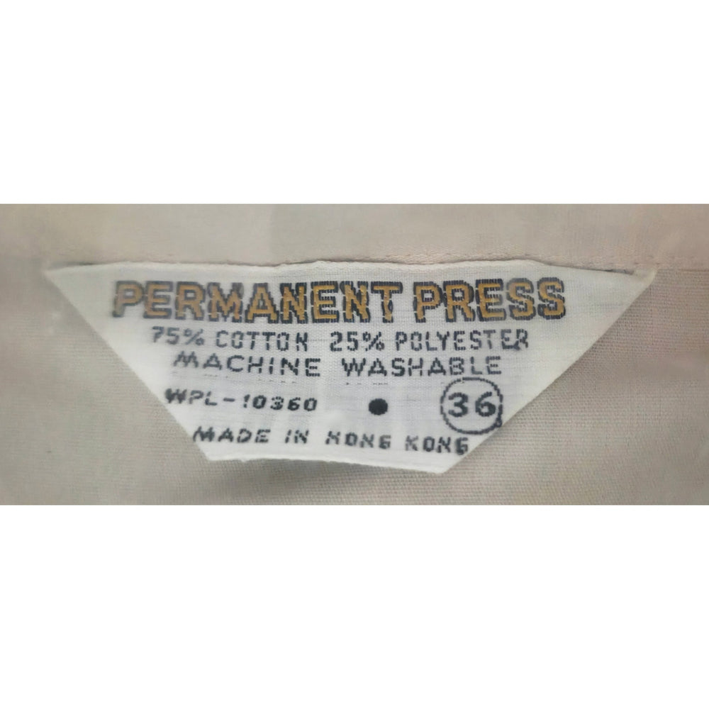 VINTAGE *NEW* 1960's Women's Mini Fashion Shirt Beige Cotton Blend Size 36