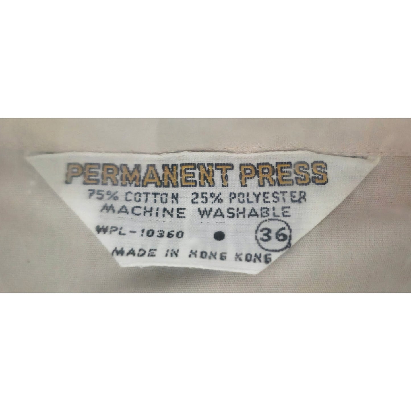 VINTAGE *NEW* 1960's Women's Mini Fashion Shirt Beige Cotton Blend Size 36