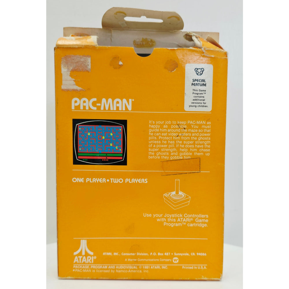 Atari 1981 PAC-MAN Video Game NOS Open Box with Wear Unsold Dealer Stock