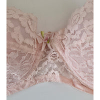 VINTAGE *NEW* 1960's Empire Foundation Women's Pink Lace Push-Up Bra Size 32B