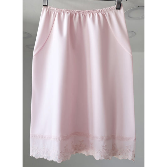VINTAGE *NEW* 1960's Kayser Women's Light Pink with Lace Trim Slip Skirt Size S