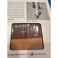 VINTAGE *NEW* Kayser Hosiery-Seamless-Spice Tint-1pair-Sz9.5M X 3
