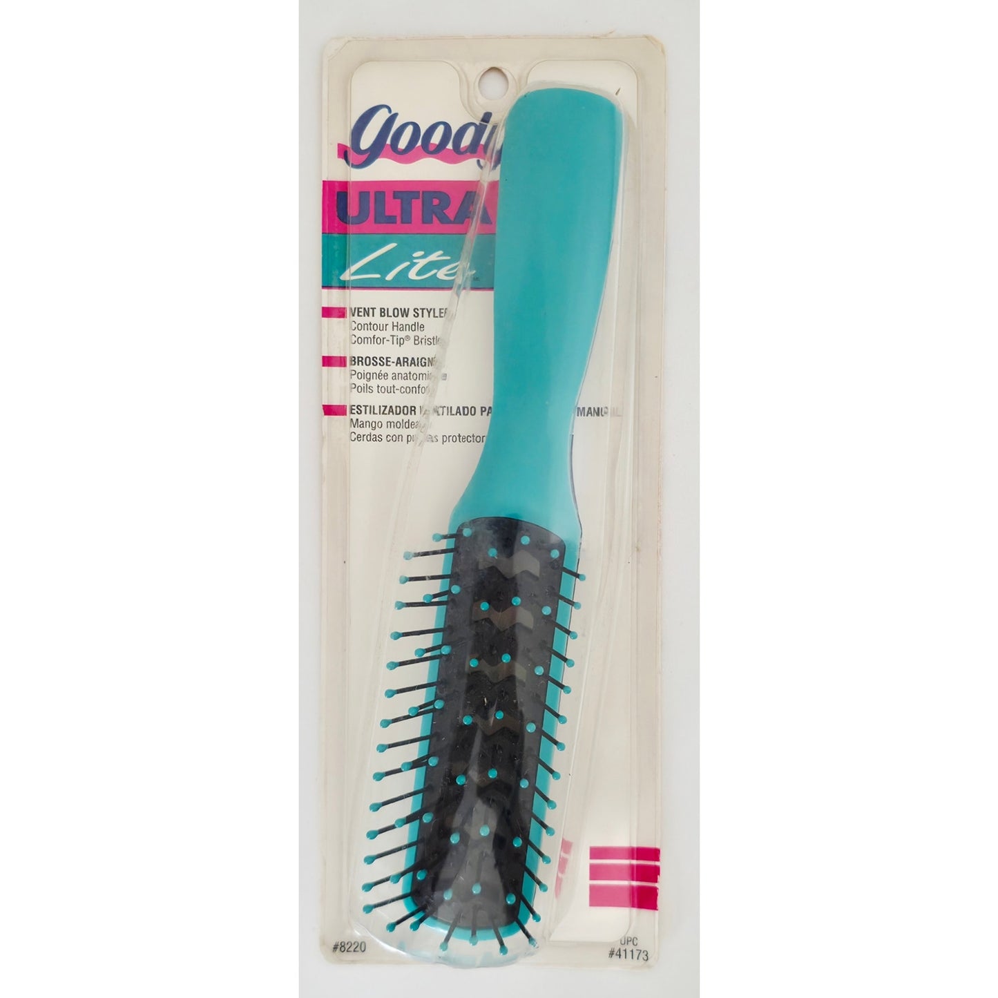 VINTAGE *NEW* 1992 Goody #8220 Ultra Light Bright Blue Brush
