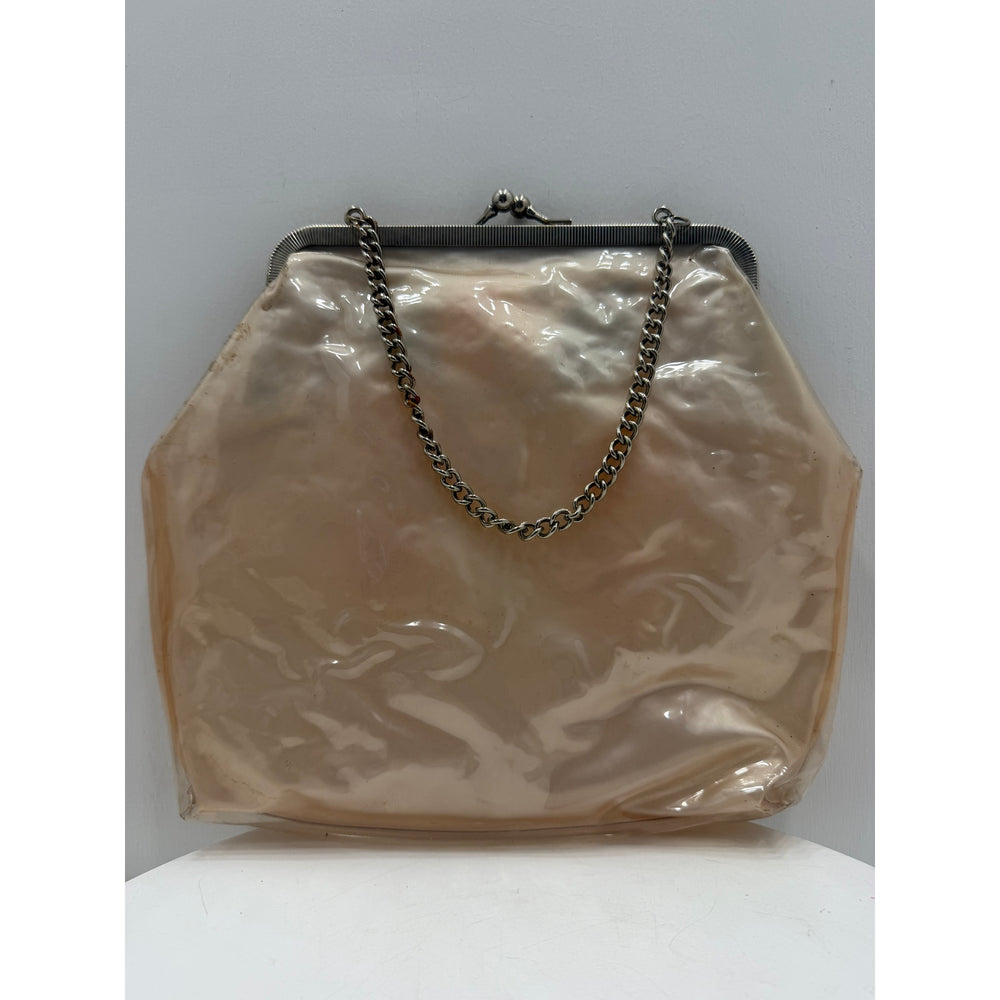 VINTAGE *NEW* 1950's Clear Vinyl Floral Handbag with Original Packing