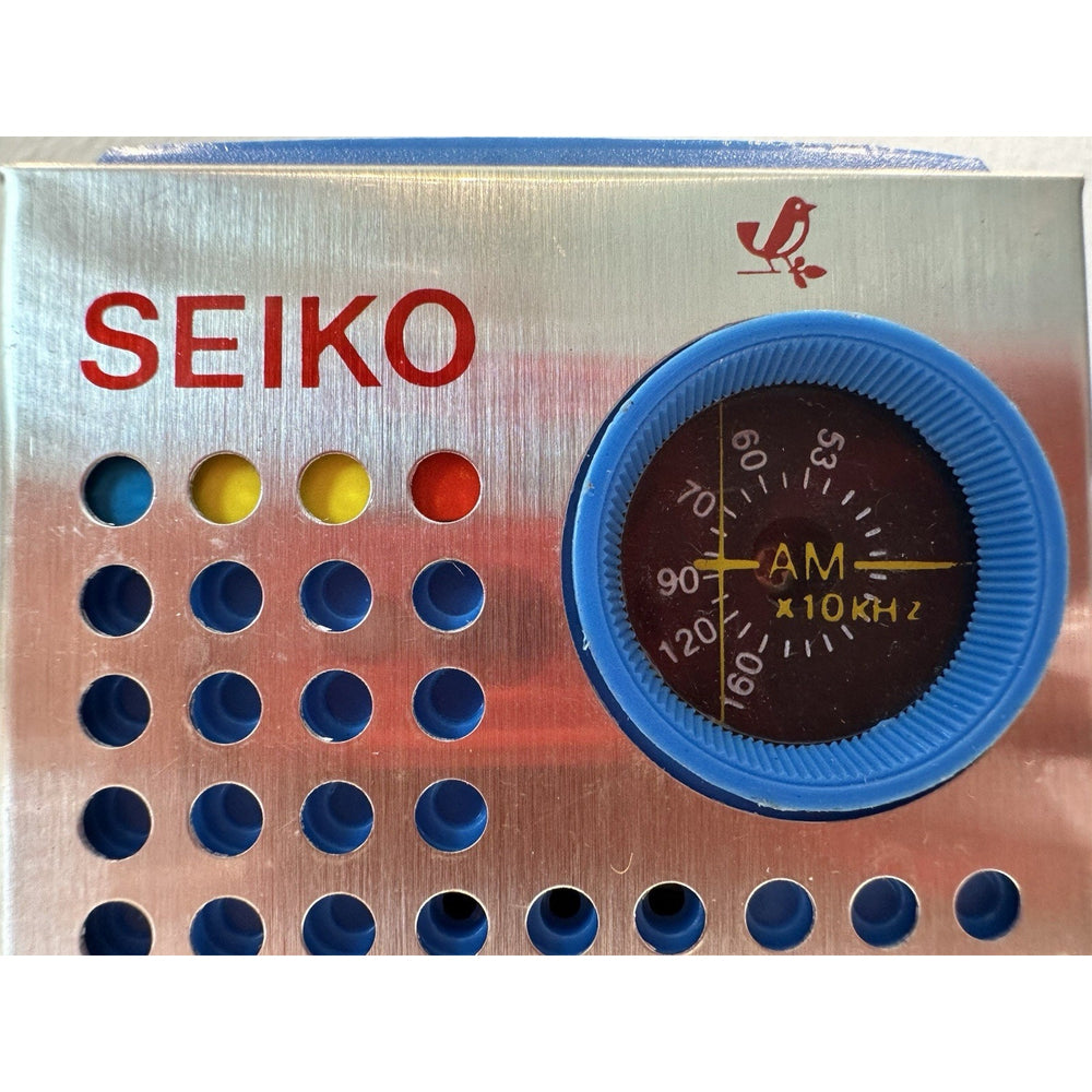 VINTAGE *NEW* Seiko GL-373 Blue Solid State Pocket Transistor Radio