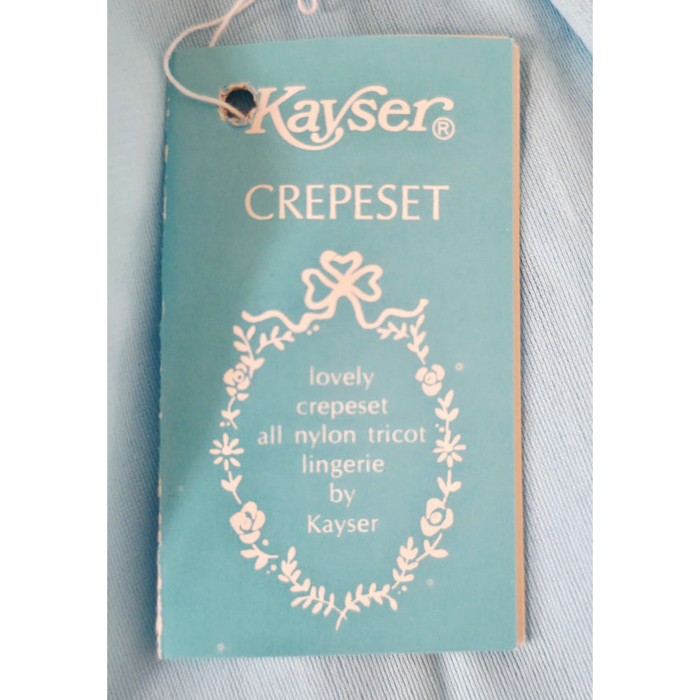 VINTAGE *NEW* 1960's Kayser Women's Blue Slip with Lace Trim 100% Nylon Size Petite