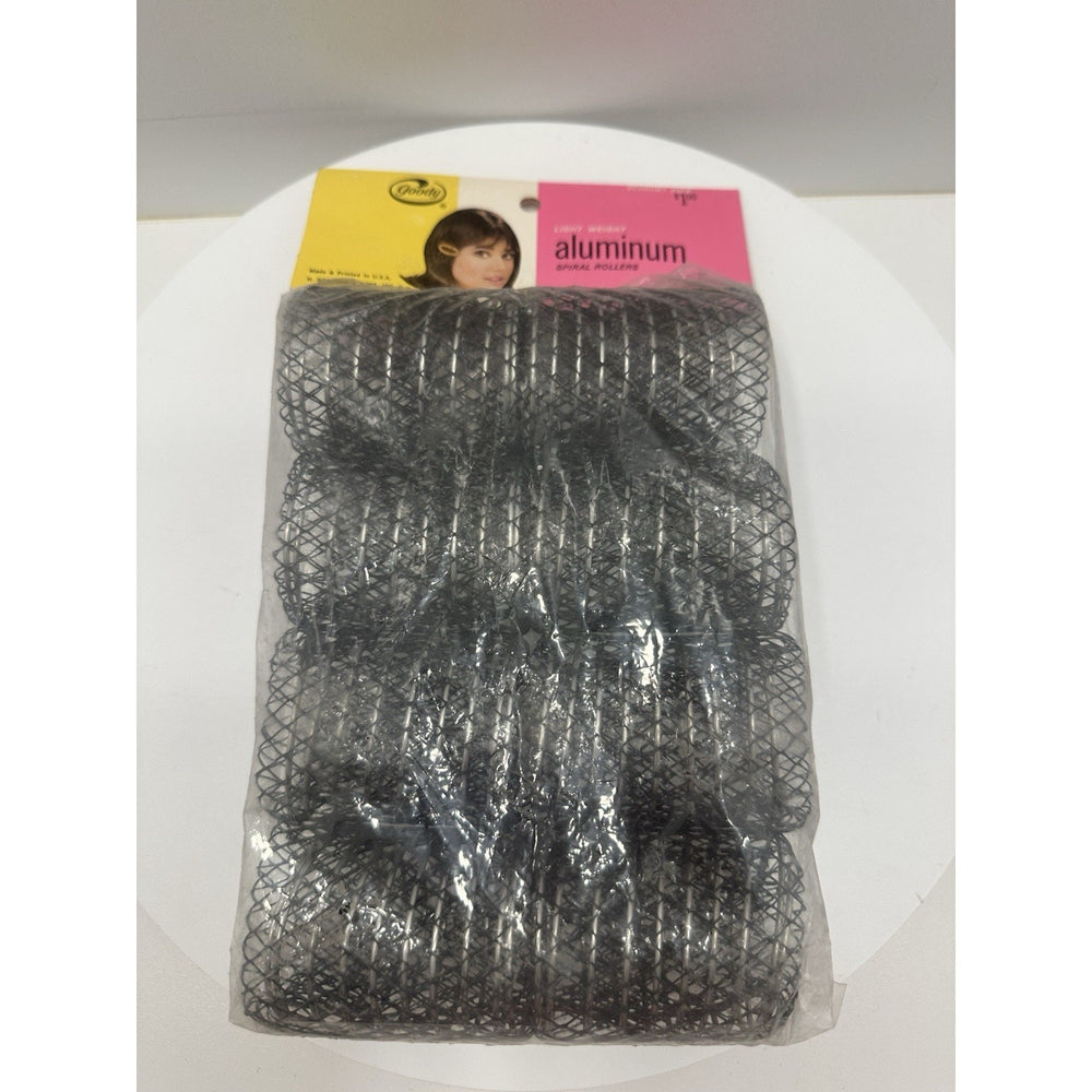 VINTAGE *NEW* 1970's Goody XL Aluminum Spiral Rollers Pack of 8