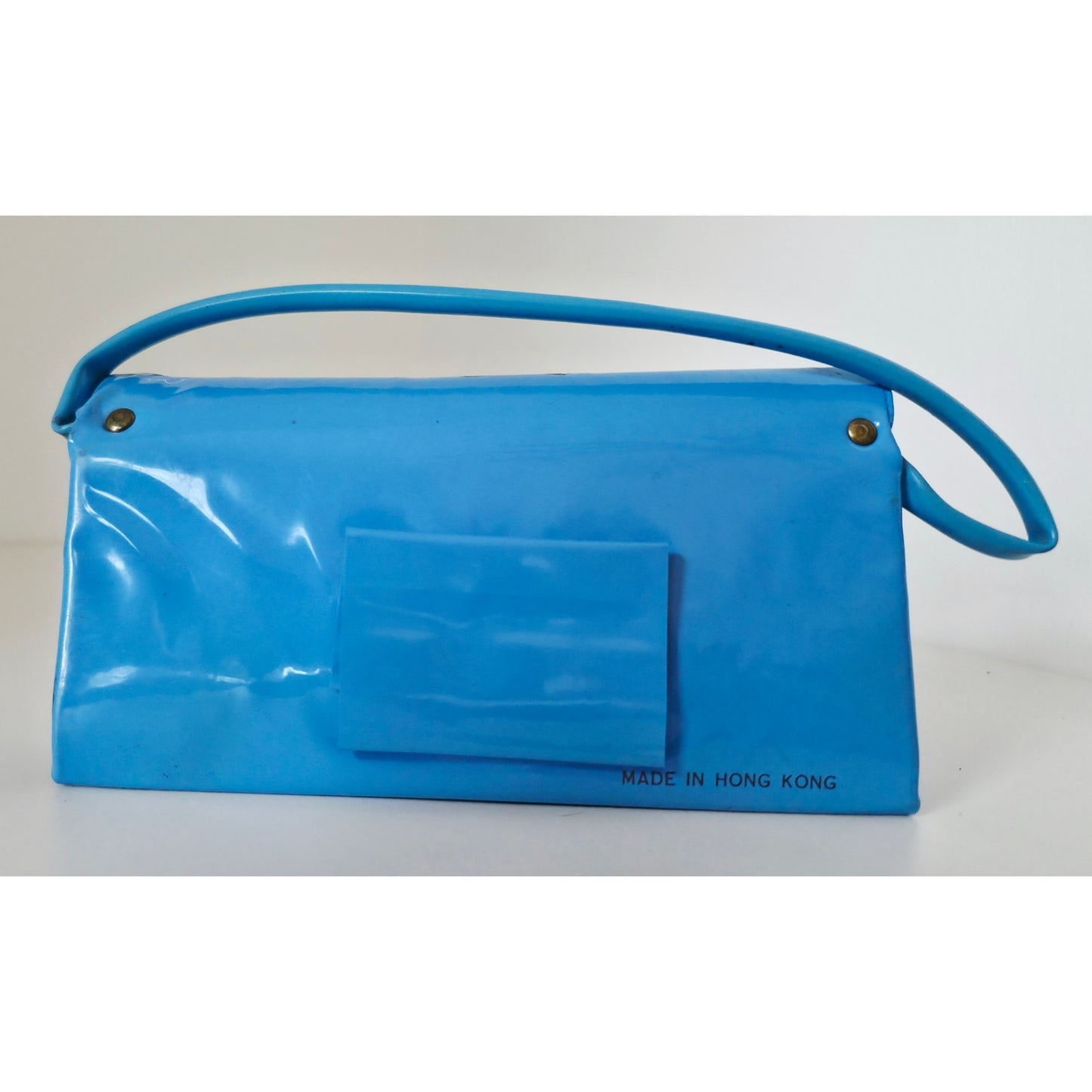 VINTAGE *NEW* 1960's Girls Blue 'Little Miss Travel Bag' with Strap Hong Kong