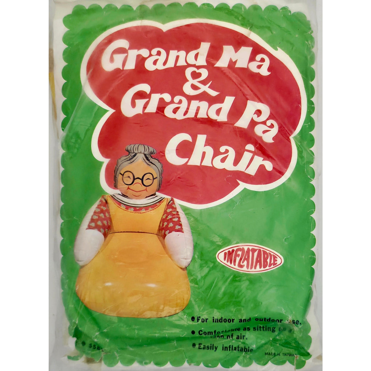 VINTAGE *NEW* 1960's Grand Ma Inflatable Indoor/Outdoor Chair