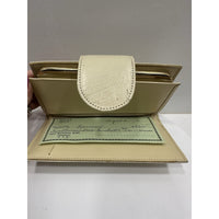 VINTAGE *NEW* 1970's Cream Leather - Check, Change, Credit Card, ID Wallet