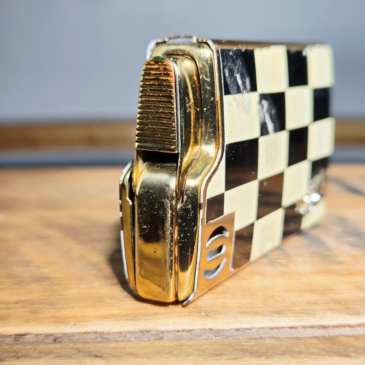 VINTAGE *NEW* 1960's Ron Imperial Checkered Kitty Cat Lighter Japan