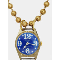 Vintage 1960's Lucerne Blue Watch Face Necklace Custom Made | Limited Edition