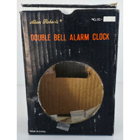 VINTAGE *NEW* 1970's Alan Roberts Double Bell Keywound Metal Alarm Clock - Red