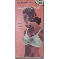 VINTAGE *NEW* 1970's Maidenform P7136 Tricolastic White Bullet Bra 38B