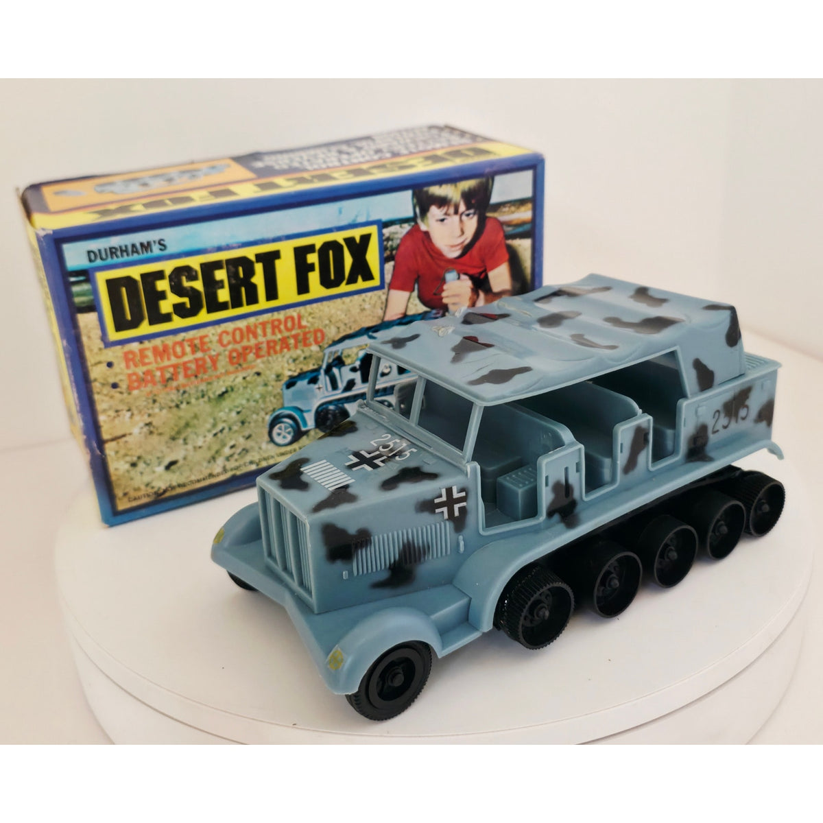 VINTAGE *PRISTINE* 1980's Durham's Desert Fox Battery Operated Toy Truck